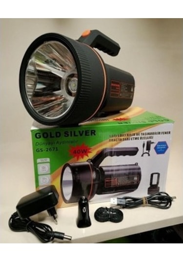 Gold Silver Gs-2671 El Feneri 40w Siyah