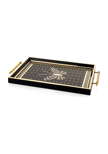Schafer Kunst Tepsi 1 Parça-gold/siyah08