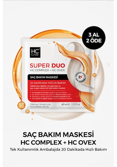 Hc Care Super Duo Saç Bakım Maskesi 40 ML