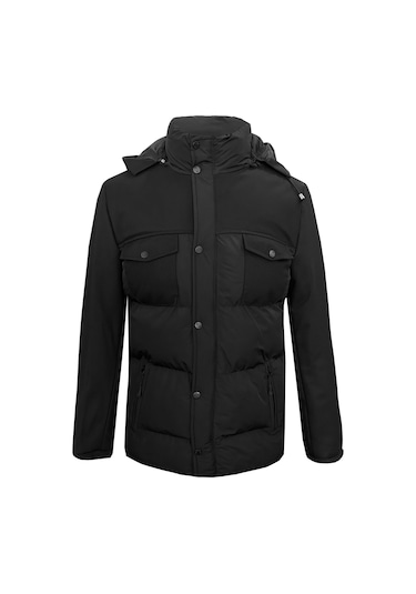 SÜVARİ Siyah Slim Dolum Mont
