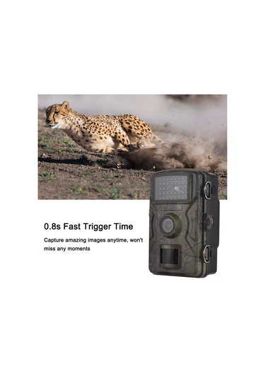 Mufunye 16mp 1080p Av Kamera: 0.8s Tetik Süresi, 10m Gece Görüşü, Ip66 Su Geçirmez, Hareket Tespiti Pil Yok Yeşil