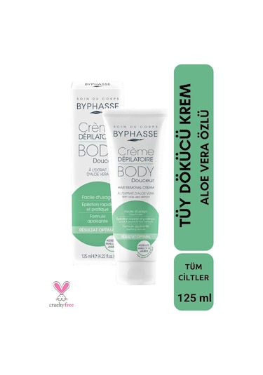 Byphasse Aloe Vera Özlü Tüy Dökücü Krem 125 ML