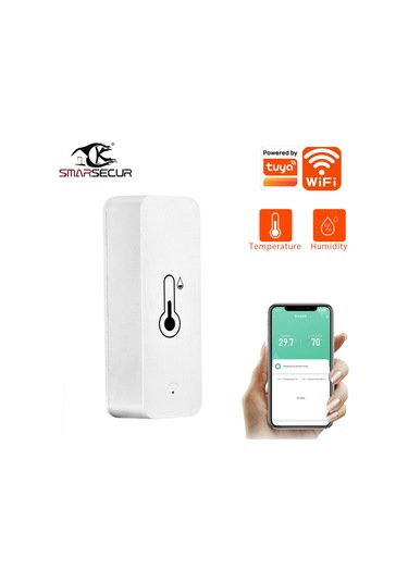 Jzcat Akıllı Wifi Sıcaklık Ve Nem Dedektörü İç Mekan Kablosuz Sıcaklık Ve Nem Sensörü