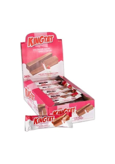 King Tat Çilekli 18 Gr. 24 Adet (1 Kutu)