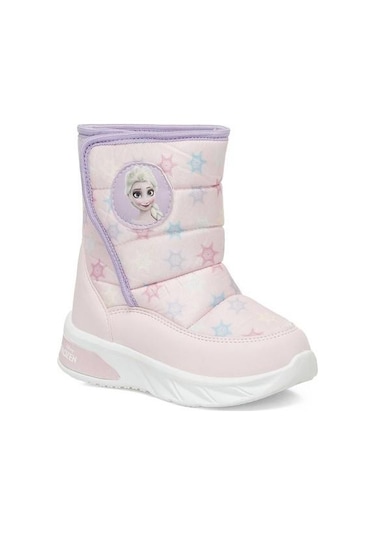 Frozen Teta Pembe Cırtlı Kürklü Kız Çocuk Kar Botu Pembe