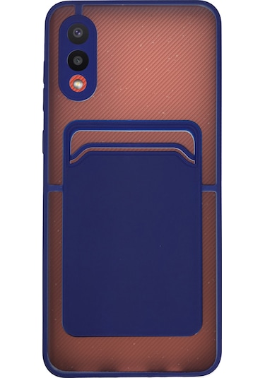 FitCase Samsung Galaxy Uyumlu A02 Kılıf Cardy Kartlık Cepli Mat Kapak