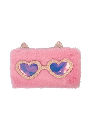 Sevimli Kedi Figürlü Kalem Kutusu Gözlüklü, 22x14 Cm Çok Renkli