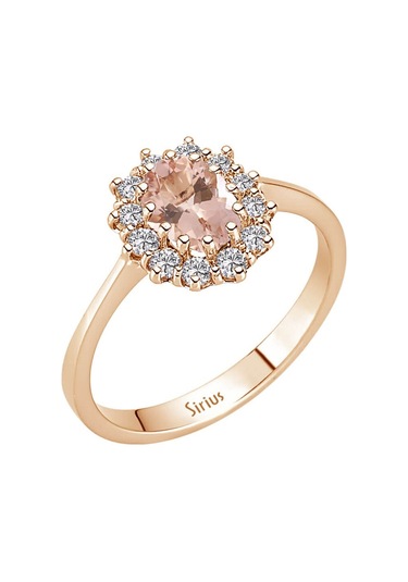 Sirius Pırlanta Ve Oval Morganitetaşlı Anturaj Yüzük 0804R0406