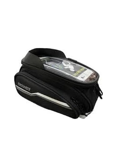 FORTE GT BİSİKLET HEYBE ÇANTA KADRO ÜSTÜ TELEFONLUKLU SİYAH GRİ X Siyah