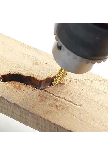 Geeroyoo Hızlı Çelik Titanyum Kaplı 3mm Testere Uçlu Matkap, Ahşap-alüminyum-plastik Delme Ve Yiv Açma İçin, Elektrikli Matkap Uyumlu