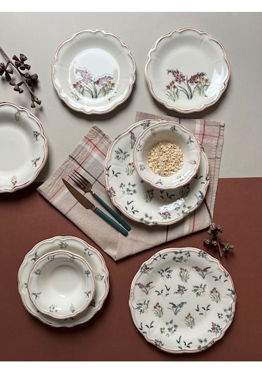 Porser Amber Yemek Takımı 6 Kişilik 24 Parça Fly24ykprs1056 Çok Renkli