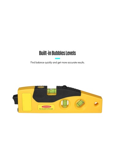 Moveevo Sp15-01 Sarı Lazer Seviye Cihazı, 30m Nokta/5m Çapraz Çizgi, Tripod Ve Pil Seti