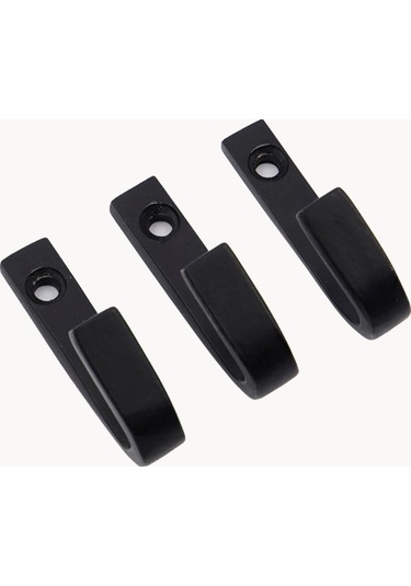 3 Parça Metal Havlu Ve Çok Amaçlı Askı Metali Siyah