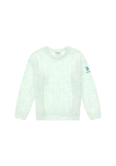 U.s. Polo Assn. Kız Çocuk Nil Kazak /triko 50297150-vr083 Turkuaz