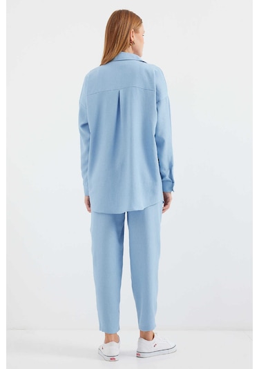 Gabria Keten Ön Düğmeli Takım mavi