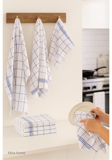 5 Li Mutfak Kurulama Bezi Alman Peçetesi 100 Pamuklu Beyaz