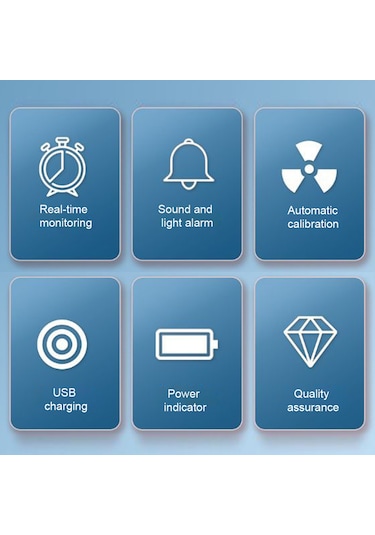 Lepmerk 6 1 Pm2.5 Pm10 Hcho Tvoc Co Co2 Çok Fonksiyonlu Hava Siyah