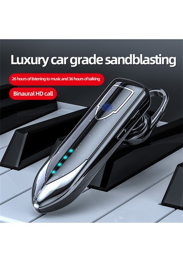 Me-3 Bluetooth 5.0 İş Tarzı Dokunmatik Anahtarlı Bluetooth Kulaklık Siyah