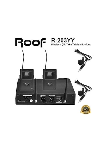Roof R-203yy Wireless Çift Yaka Mikrofon