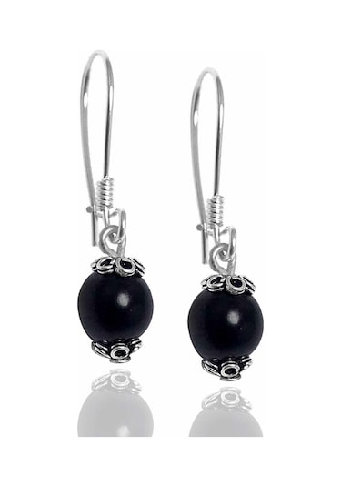 Midyatgümüşnurtaş Oltu Taşlı El Işçiliği Bayan Gümüş Küpe