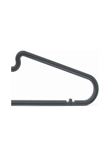 10'lu Elbise Askısı İnce Model Dayanıklı Elbise Askısı Antrasit Siyah