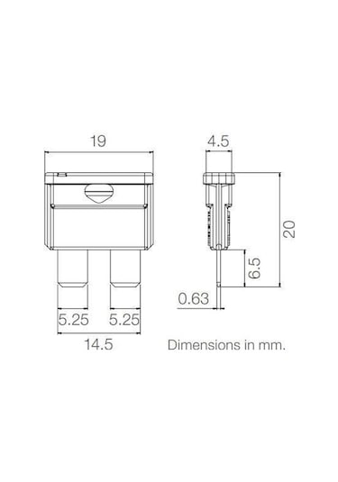 100 Adet 3a Mor Standart Oto Bıçak Sigorta 12v - 32v Dc 3