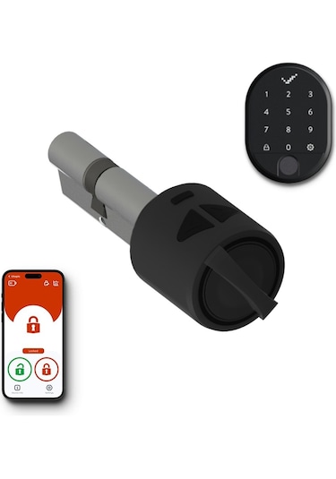 Desi Utopic R Siyah Akıllı Kilit Parmak İzli Akıllı Kapı Kilidi