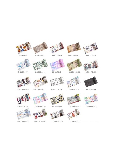 Prestigegoods Renkli Desenli Washi Bant - 100mm Geniş Dıy Dekorasyon Ve El İşleri Yapışkanlı Bant