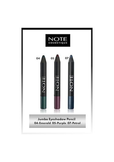 Note Cosmetics Jumbo Kalem Far 3'lü Makyaj Seti - 04 Emerald/05 Purple/07 Petrol