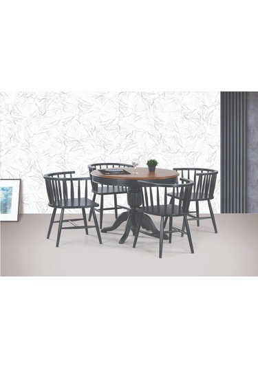 Montclair Baba Ayak Sabit Masa 110x110 Antrasit