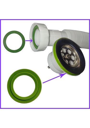 Lavabo Evye Sifonu Contası Seti Evrensel Uyumlu