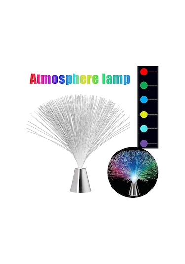 Renk Değiştiren Fiber Optik Lamba Pil İle Çalışan Çeşme Gece Lambası Ev Şenlik Dekorasyon Süsleri Fq Çok Renkli