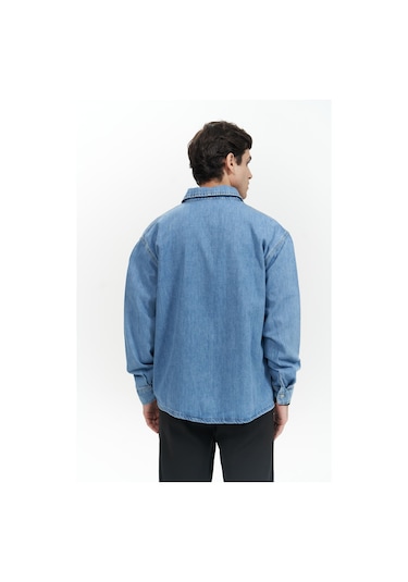 Mai Collection Mai Studios Co. Ethan Mavi Unisex Jean Gömlek Mavi