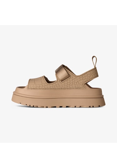Ugg Goldenglow Embossed Kadın Krem Sandalet 1175311 Bej