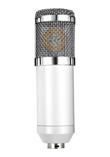 Mufunye Profesyonel Kondenser Mikrofon - Ses Kaydı Ve Ktv İçin Yüksek Hassasiyetli, Düşük Gürültü, Beyaz