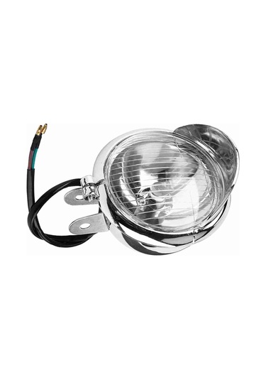 Geeroyoo Motosiklet İçin Retro Stile Adaptörlü Yardımcı Fener - 12v Dc, Dayanıklı Çelik Tabanlı, Kolay Kurulum, Yol Görüşünü Artırır