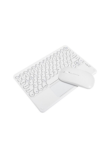 Lemestar Bluetooth 3.0 Kablosuz Klavye Ve Fare Seti, 10m Mesafe, 78 Tuş, 800-1600 Dpı, İos/android/windows Uyumlu, İnce Tasarım, Beyaz Optik