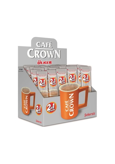 Cafe Crown 2 si 1 Arada Şekersiz Hazır Kahve 24 x 12 G