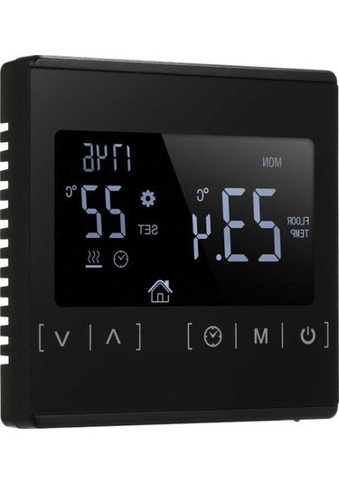 Pazly Dokunmatik Lcd Ekranlı Elektrikli Zemin Isıtma Termostatı - Su Isıtma Termoregülatörü Ac85-240v Sıcaklık Kontrol Cihazı