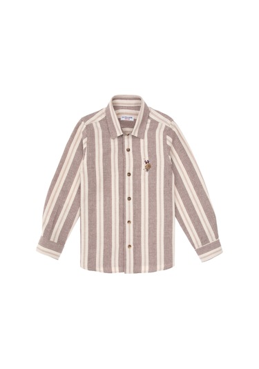 U.s. Polo Assn. Erkek Çocuk Gömlek Desenli 50316660-vr233 Bisküvi