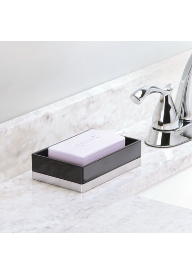Sabunluk Modern Siyah Tasarım 12x8x3cm