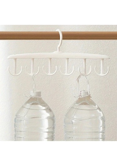 Tongdashop Beyaz 12'li Döner Askılık - Kravat, İç Çamaşırı, Yelek, Etek Dolap Düzenleyici beyaz