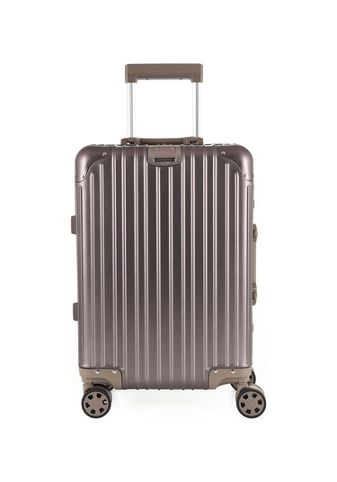 Alüminyum Kabin Boy Valiz - Bej Bej