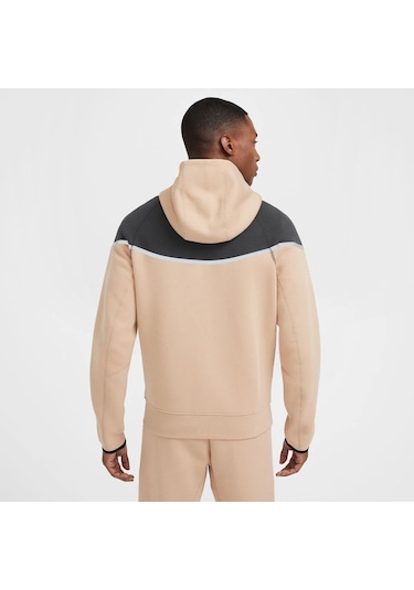 Nike Sportswear Tech Fleece Erkek Bej Sweatshirt Reflektörlü Bej