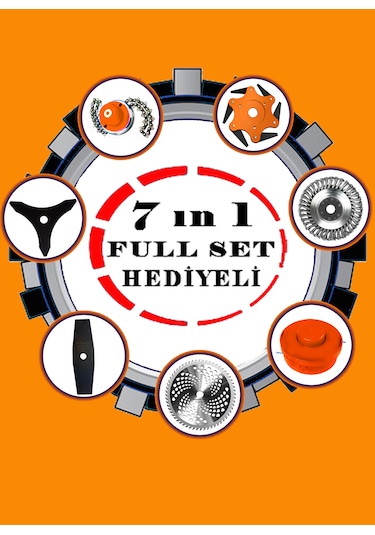 Eisenn EST-901 Sırt Tipi 7in1 Benzinli Tırpan Çim Biçme Makinesi