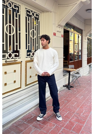 Flaw Basic Regular Gabardin Pantolon Lacivert Lacivert