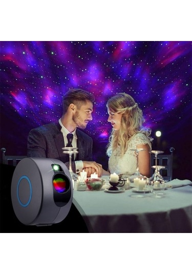 Triline Lazer Galaxy Yıldızlı Gökyüzü Projektör Gece Lambası Çok Renkli