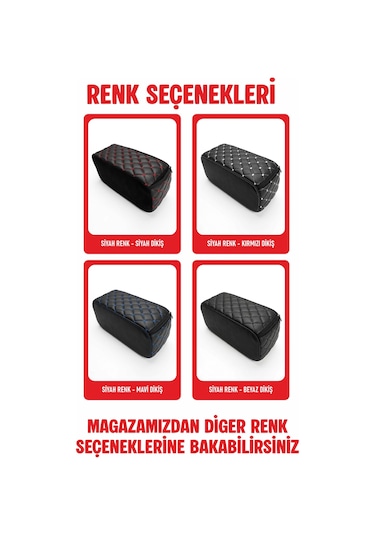 Renault Captur İle Uyumlu Sünger Kolçak Siyah Deri Siyah Dikişli