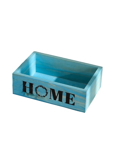 Homyl Ahşap Ekici Kutusu Dekorasyon Retro Çiftlik Evi Mavi