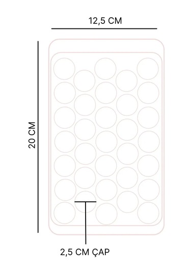 Valletta Pumo Beyaz 33 Bölmeli Kapaklı Küre Buz Kalıbı Beyaz